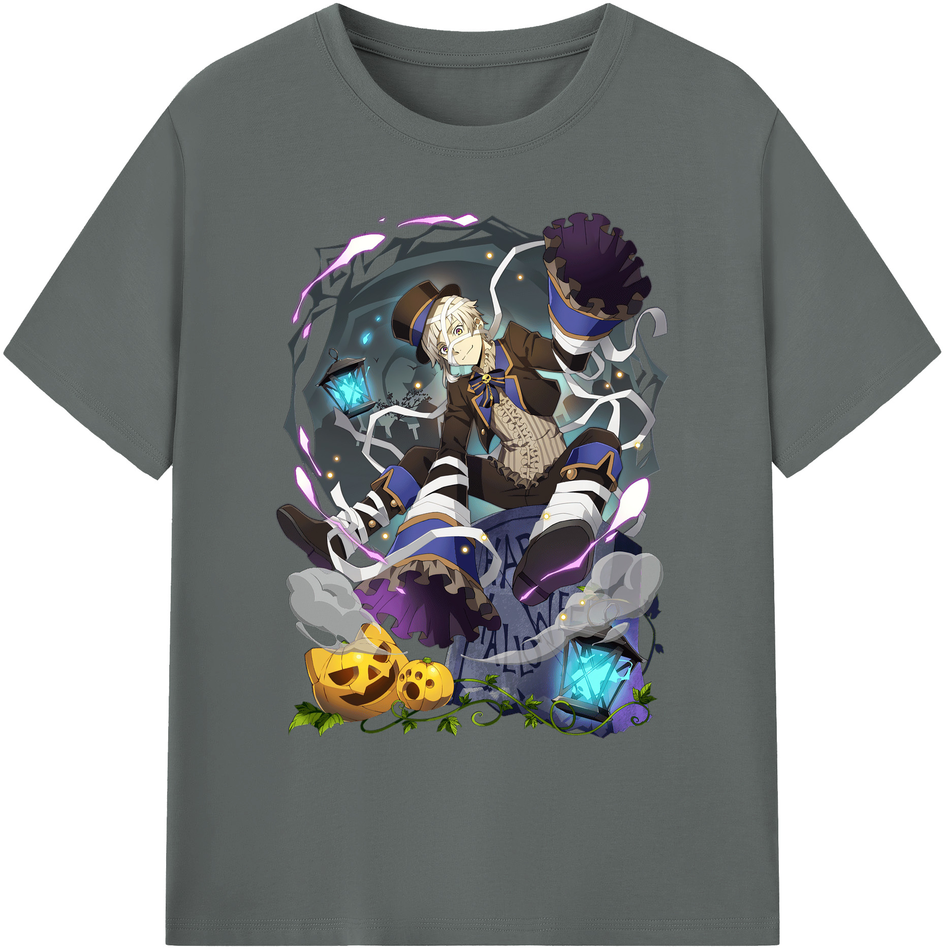 （画像用） 文豪ストレイドッグス Bungo Stray Dogs 綿100％ メンズ半袖Tシャツ｜肌触りやわらか＆通気性